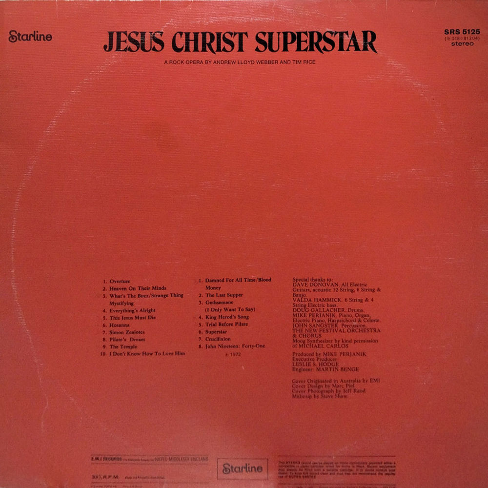 Andrew Lloyd Webber and Tim Rice / Jesus Christ Superstar (LP)
