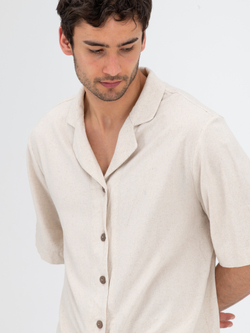 Костюм льняной с брюками. Песок