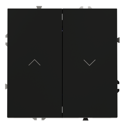 Выключатель встраиваемый VOLTUM S70 для жалюзи 10А, (черный матовый)