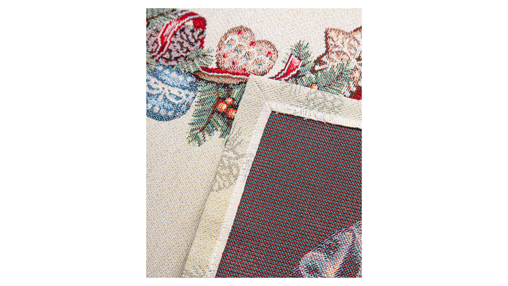 Скатерть 140х180см Mix&Match Home Еловые ветки бежевая