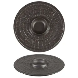 Блюдо круглое d 25 см c емкостью для соуса Black Raw Stellar P.L. Proff Cuisine [1]