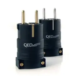 QED Reference Euro Plug Rhodium
