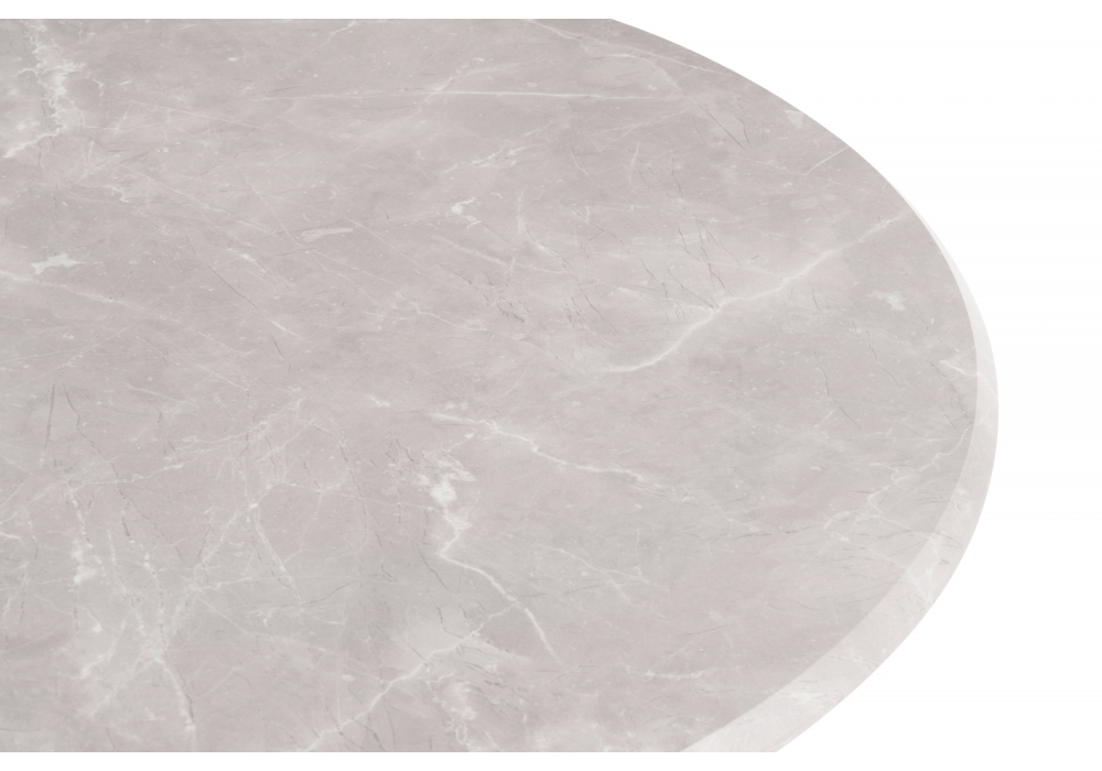 Стол деревянный Woodville Абилин 100 мрамор светло-серый, черный матовый, ножки черные