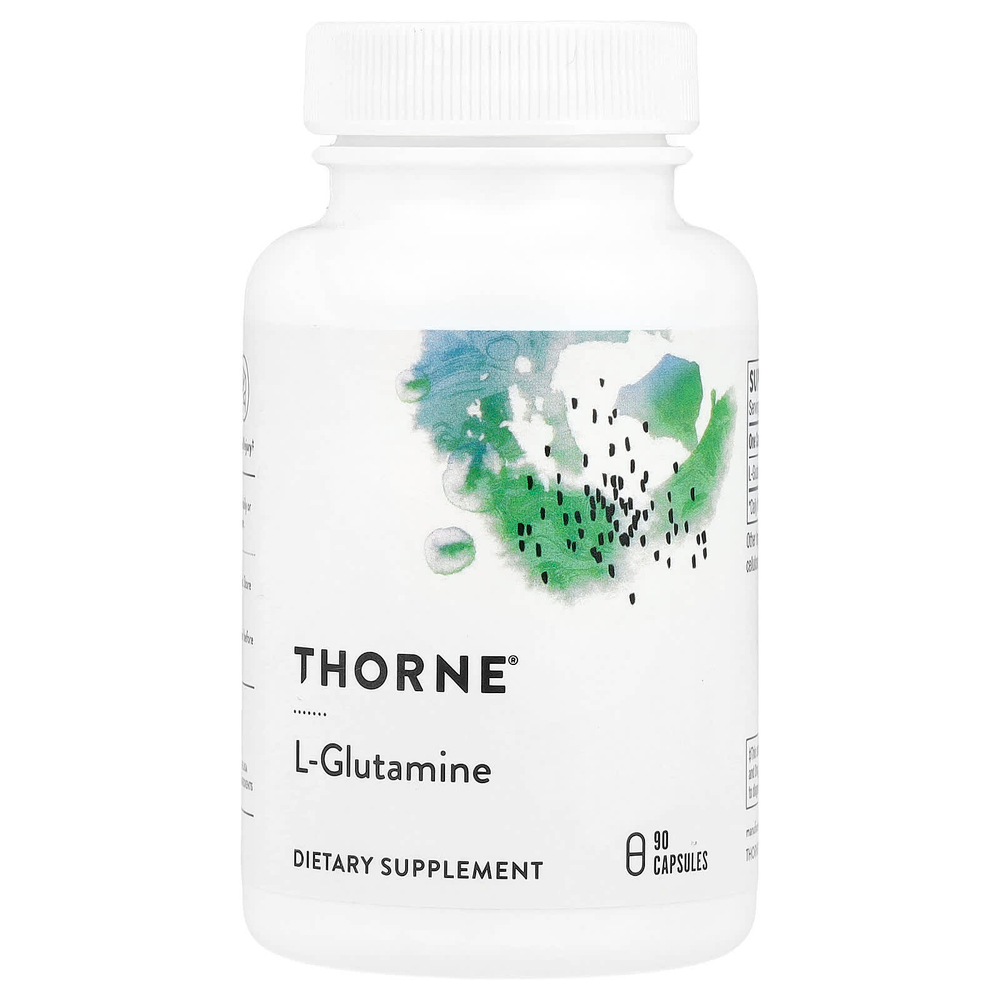 Thorne, L-глютамин, 90 капсул (500 мг в 1 капсуле)