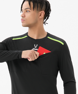 Футболка судейская с длинным рукавом DIVISION PerFormDRY Referee LS Tee, черный