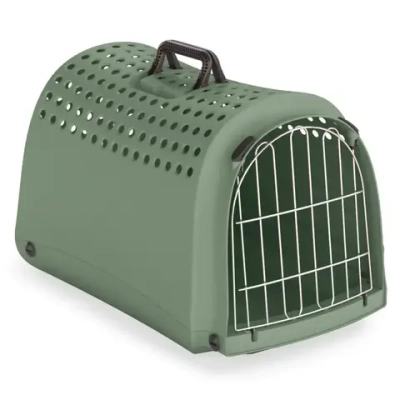 Imac linus 2nd life переноска для кошек и собак, 52,5х32х34,5 см, цвет оливковый