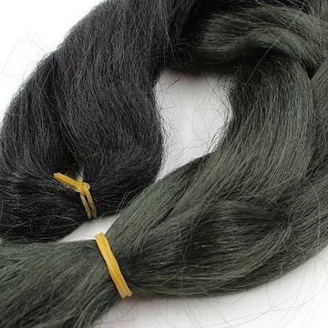 Канекалон 2-цветный 100гр 130см B14 черно зеленосерый