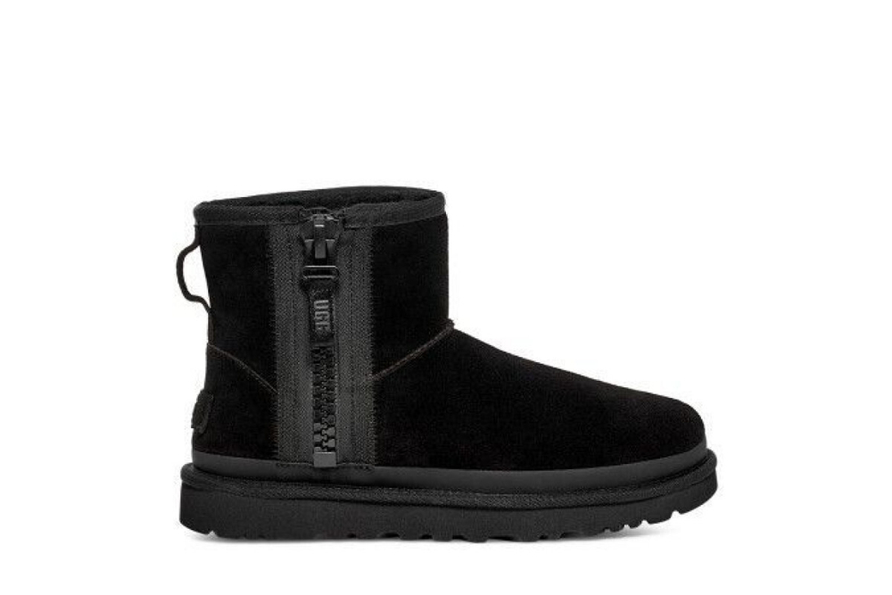 UGG Classic Mini Zipper Tape Logo Boot Black