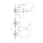 Смеситель для ванны 40к ПРОФСАН ПСМ-854-К/045 "КОМПЛЕКТАЦИЯ" с душ аксессуарами  ХРОМ