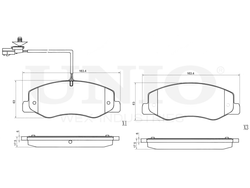 Колодки тормозные диск. задние UNIO BRP-20322