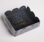 Коробка для конд-х изд с крышкой "For you" 10,5*10,5*3 см