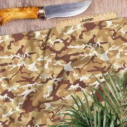 Ткань дюспо коричневый милитари