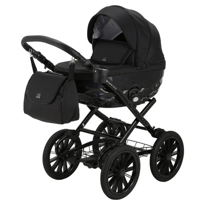 Детская коляска Adamex Chantal Retro 3 в 1 C213 (черный)