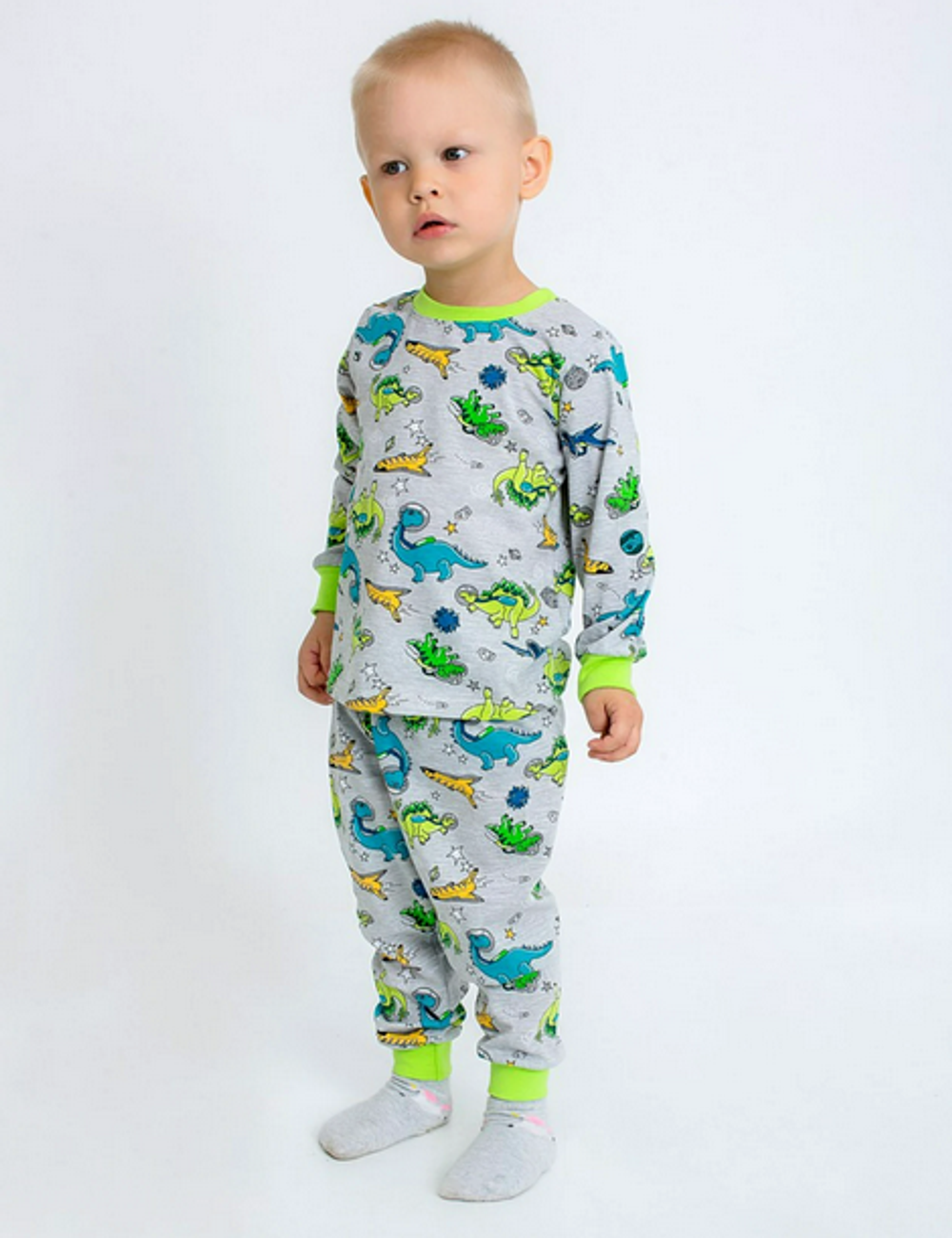 Пижама для мальчиков ПЖ-57/22 "Эльф-22" р.86 серый (Ивашка)