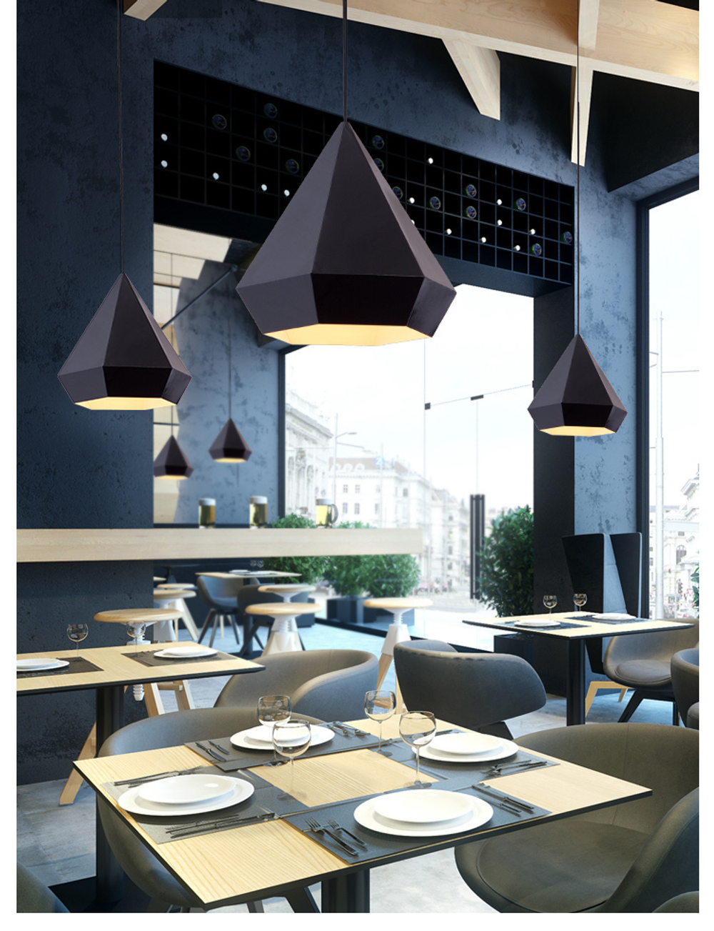 Pendant design lamp  Diamond by NEO/CRAFT (Bronze)
