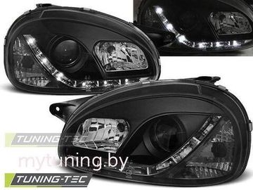 Передние фары Opel Corsa B daylight black