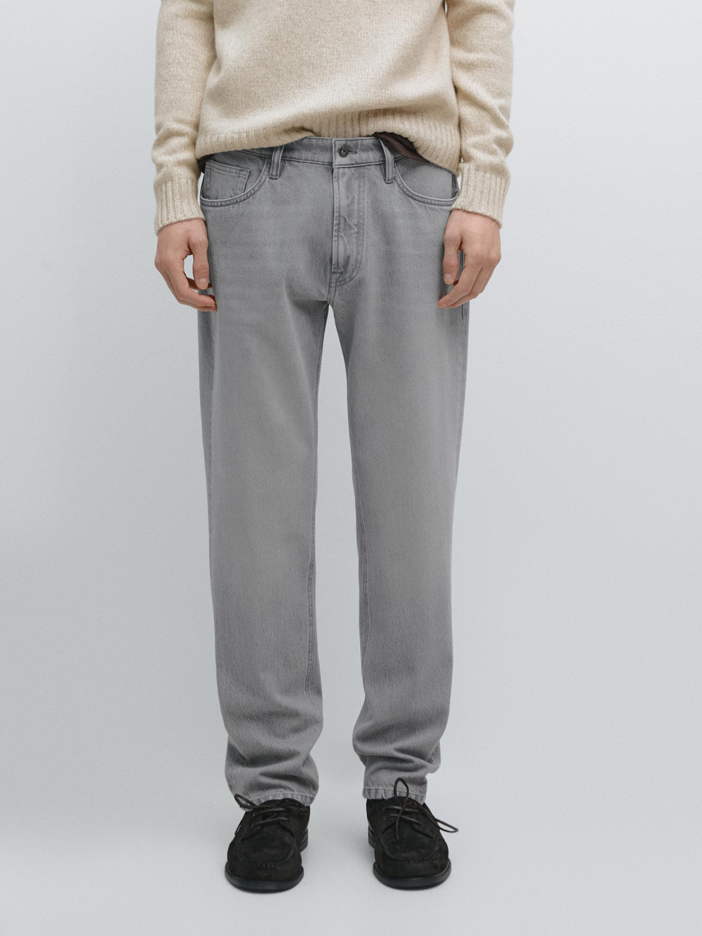 Massimo Dutti Джинсы зауженного кроя, серый