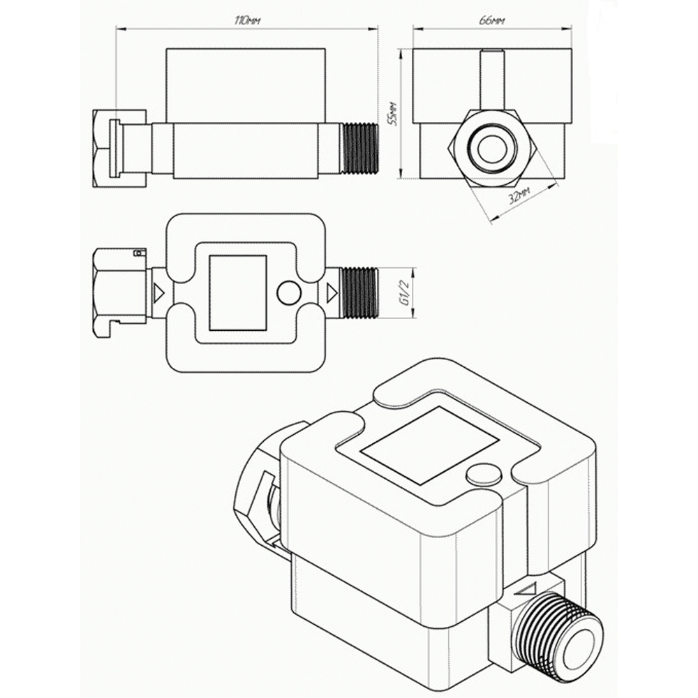 Счетчик газа СГБ-4,0 Г-Ш/белый