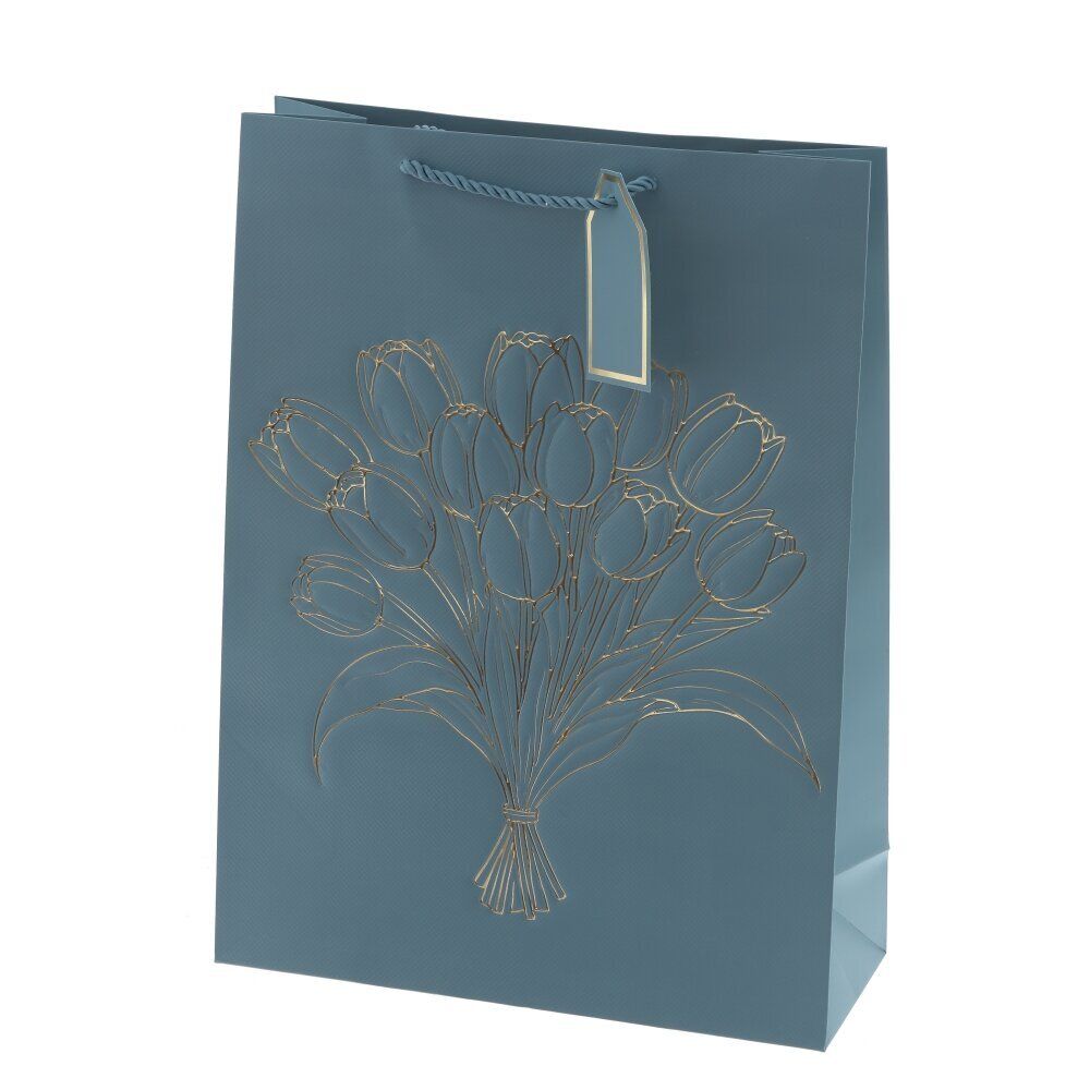 GAEM Пакет подарочный L (бумага 210г/м2, блок 12шт), L31 W12 H42 см, 4в.