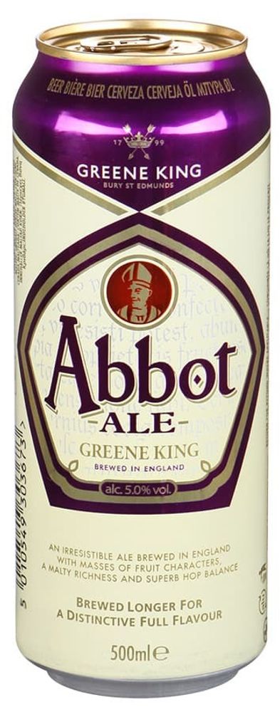 Пиво Грин Кинг Эббот Эль / Greene King Abbot Ale 0.5л - 24 шт