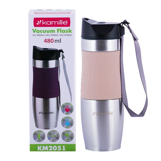 Термокружка 480 мл Kamille KM-2051 из нержавеющей стали