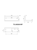 Уголок монтажный L-образный TS-LM500-WP