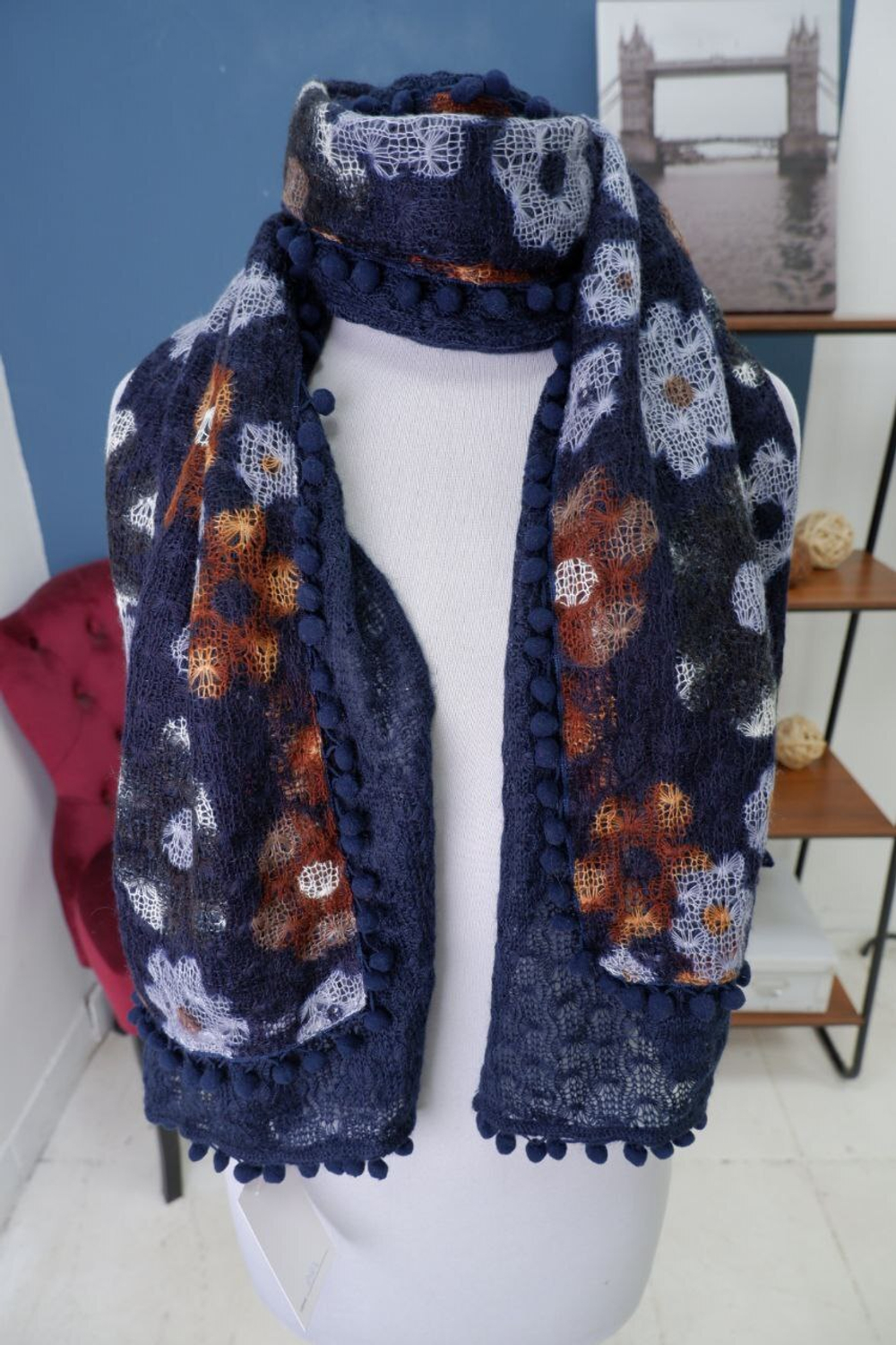 Шарф шерстяной красивый