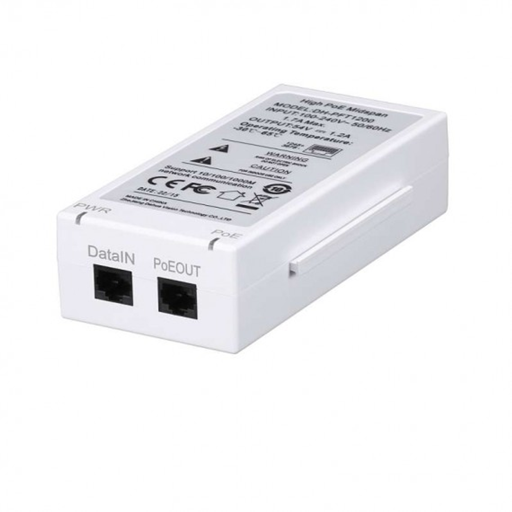 Инжектор PoE Dahua DH-PFT1200