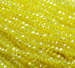 БП006ДС23 Хрустальные бусины "рондель", цвет: желтый AB прозрачный, 2х3 мм, кол-во: 95-100 шт.