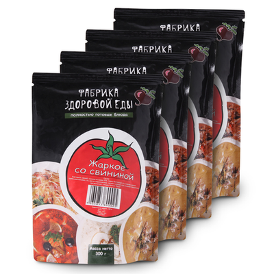 Фабрика здоровой еды. Жаркое со свининой 4шт*300г 1,2кг