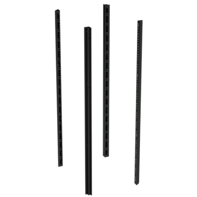 Стойки вертикальные для напольных 19" IT-корпусов ДКС серии CQE, В=1400мм, без дополнительных креплений, 4шт, RAL9005