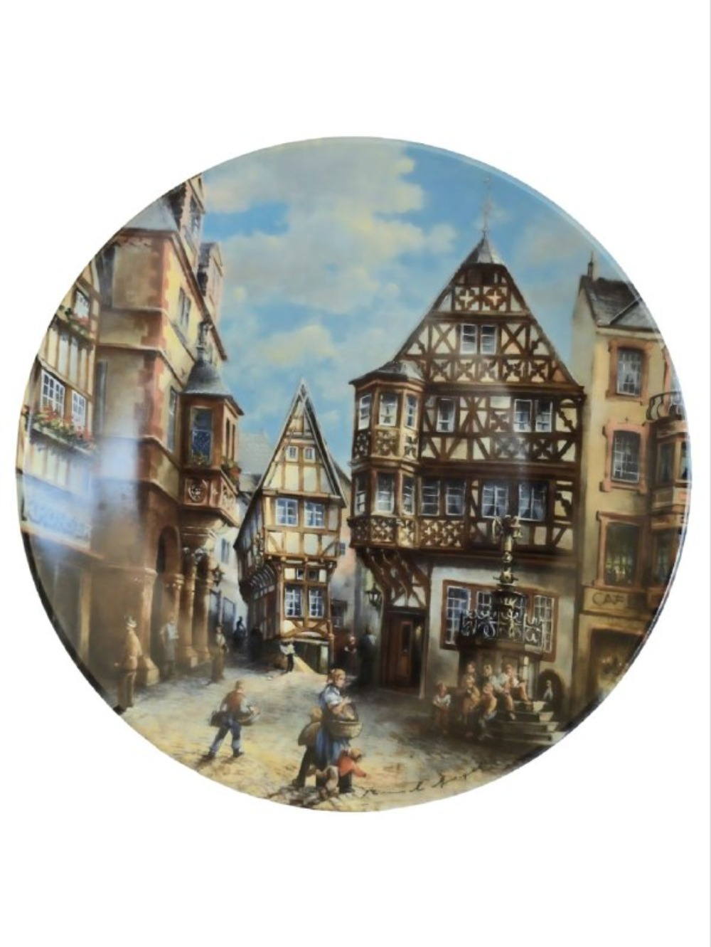 Тарелка декоративная "Рыночная площадь" Германия