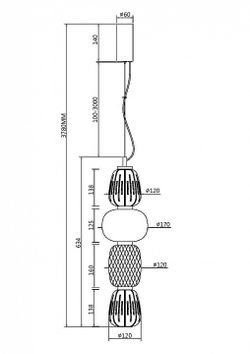 Подвесной светильник Maytoni Pattern MOD267PL-L32CH3K
