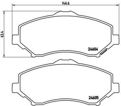 BREMBO - P11025-BRB - Brake Pad Set, disc brake