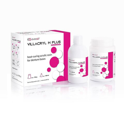 --- Villacryl H Plus цвет V4 (750гр.+400мл.) Виллакрил Аш Плюс, для изготовления протезов горячей полимеризации, V100V4Z12