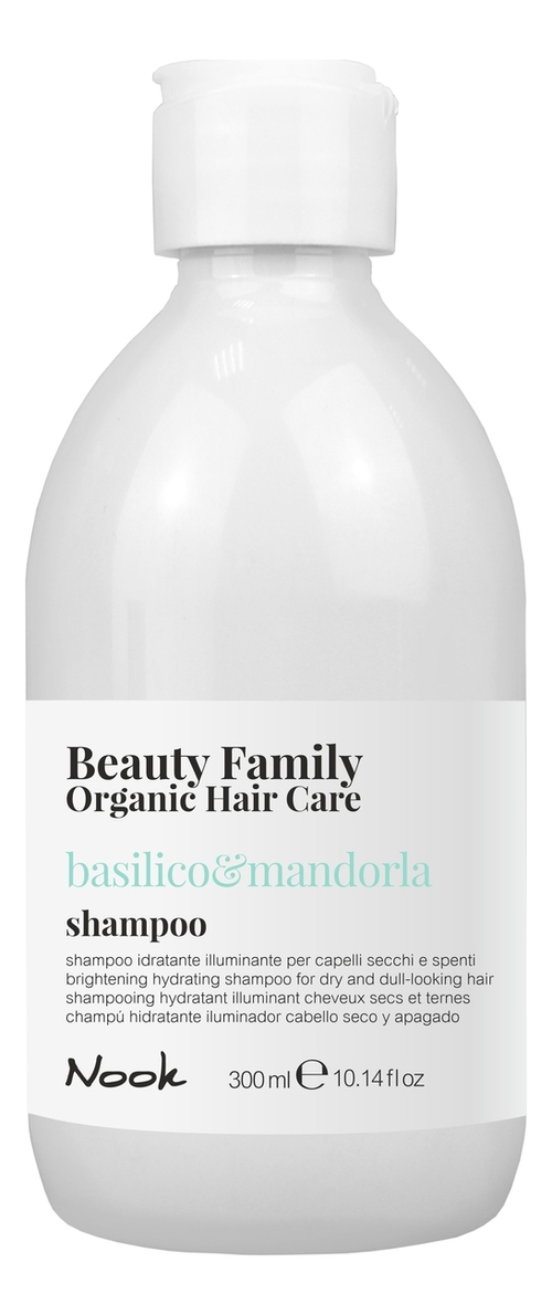 NOOK Шампунь для сухих и тусклых волос -Shampoo Basilico&Mandorla,300мл