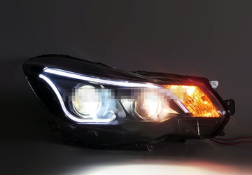 Передние фары Субару Импреза ХВ 2011-2015 V1 type [Комплект Л+П; яркие ходовые огни; светодиодные; биксеноновая линза]