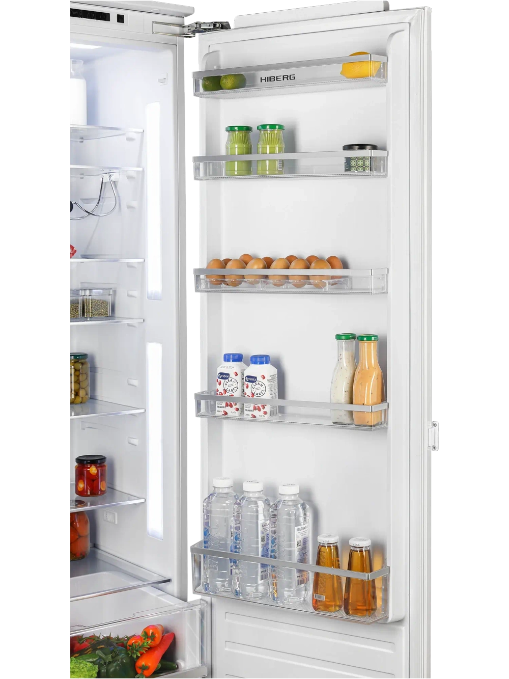 Встраиваемый холодильник Hiberg RFB 30 W + Морозильник FRB 30 NFW
