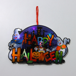 Декоративное светящиеся украшение - подвеска «Счастливого Хэллоуина», 25×20.5 см
