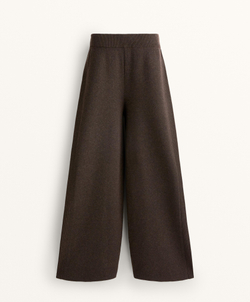 OYSHO Прямые брюки с резинкой по бокам, коричневый