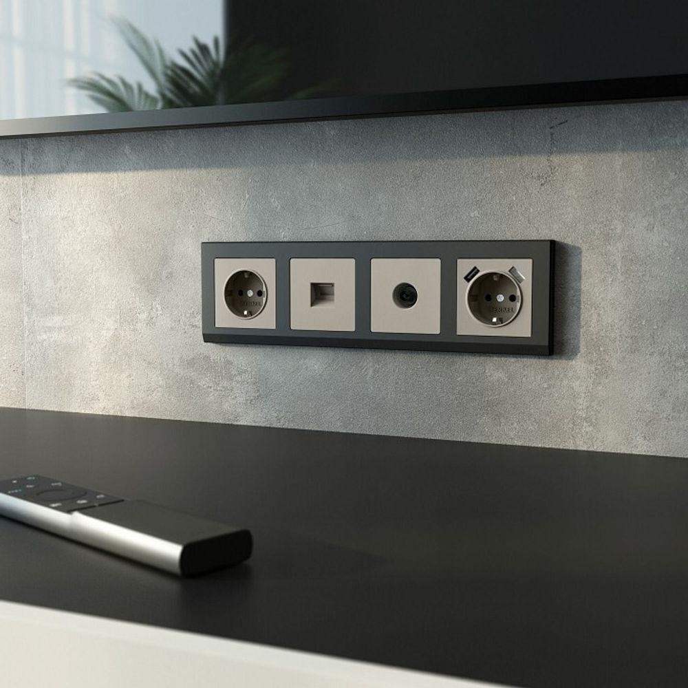 ТВ-розетка без рамки Werkel дымчатый W1283004