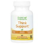 Super Nutrition, Think Support, с гинкго билоба, тюбетейкой, готу колой, бакопой и ферментами, 60 растительных капсул