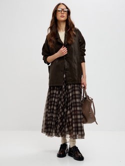 Жакет из экокожи свободного силуэта