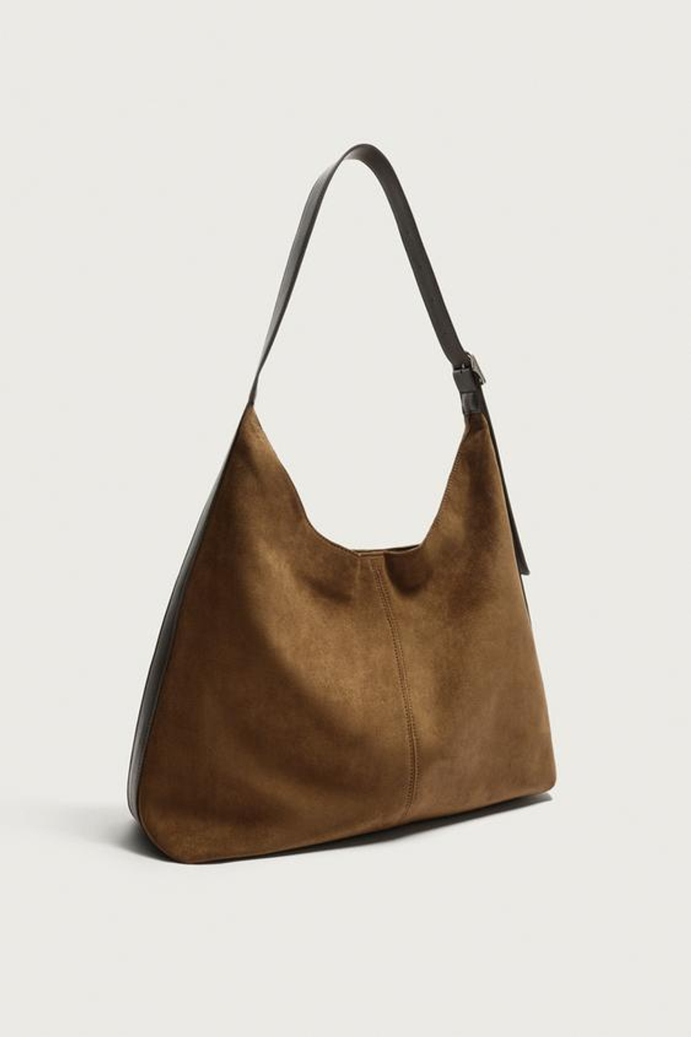 ZARA ОДНОТОННАЯ СУМКА-ШОПЕР, ТАБАЧНО-КОРИЧНЕВЫЙ
