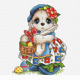 "Кролик пасхальный"-02658  вышивка