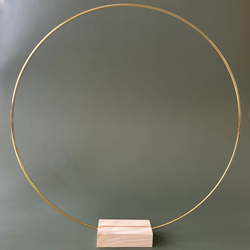 Кольцо металлическое для макраме 30 см, цвет золотистый, неразъемное / кольцо металлическое основа для рукоделия / основа для ловца снов