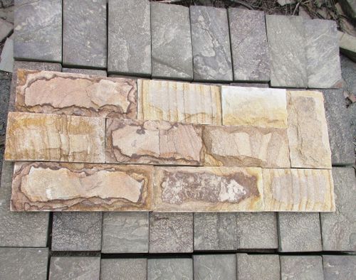 Sandstone sawn Rusticated Grey Tile /m2