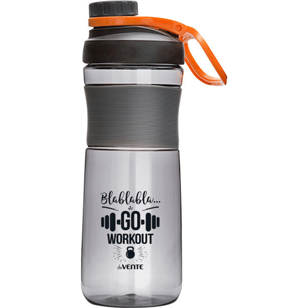 Бутылка для воды 520 мл "Sport" 20,2x8,0x8,0 см, пластиковая, серая, с петлей