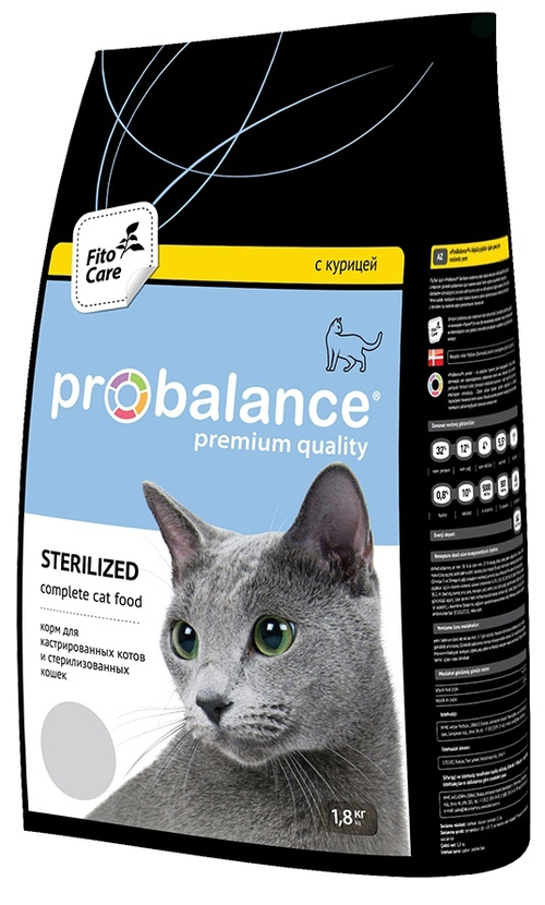 Сухой корм ProBalance Sterilized для стерилизованных кошек, 1.8 кг