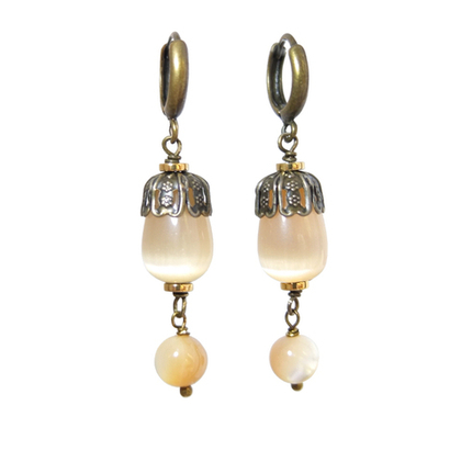 Серьги с кошачьим глазом